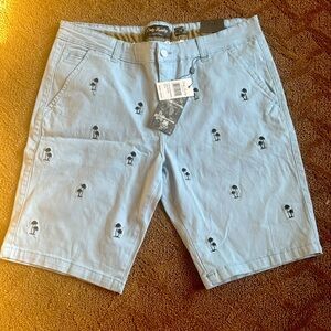 Dirty laundry palm tree shorts sky blue